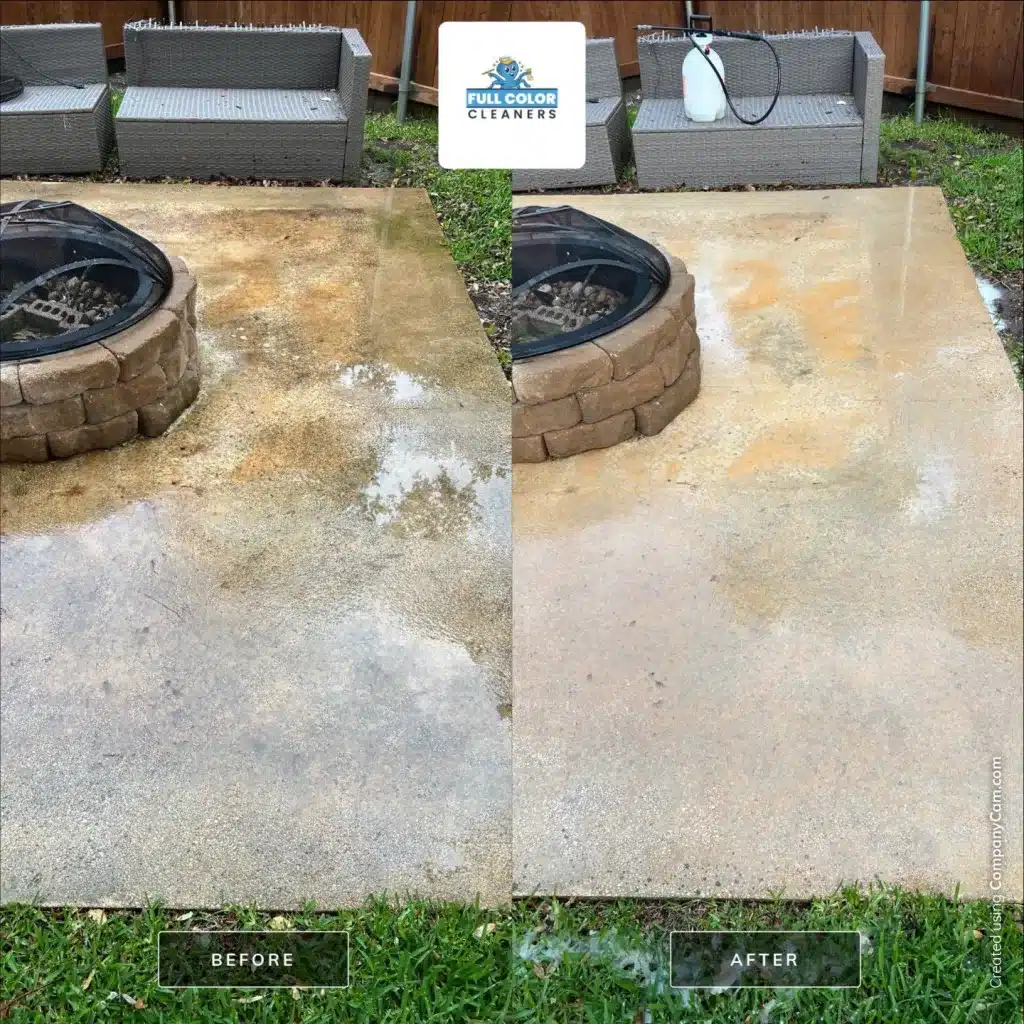 Pressure Washing Concrete Patio