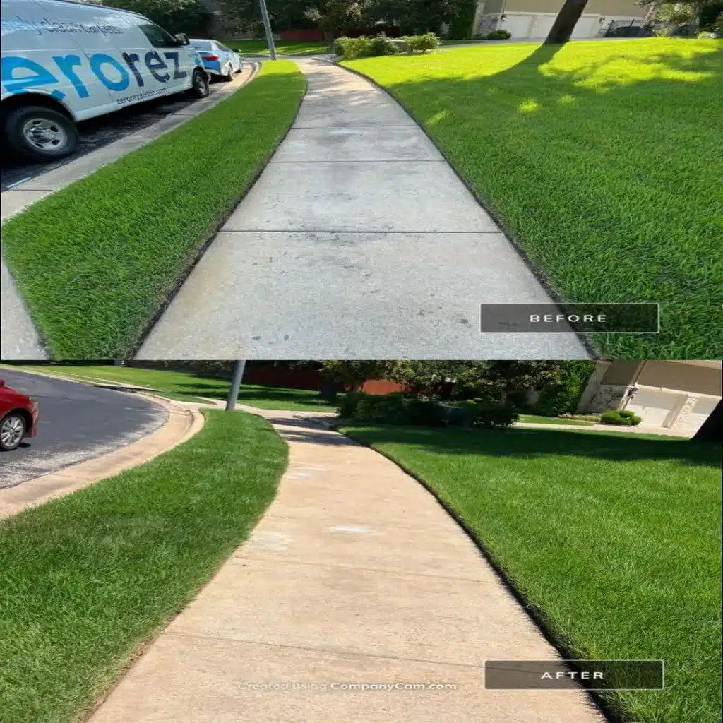 Pressure Washing Sidewalk