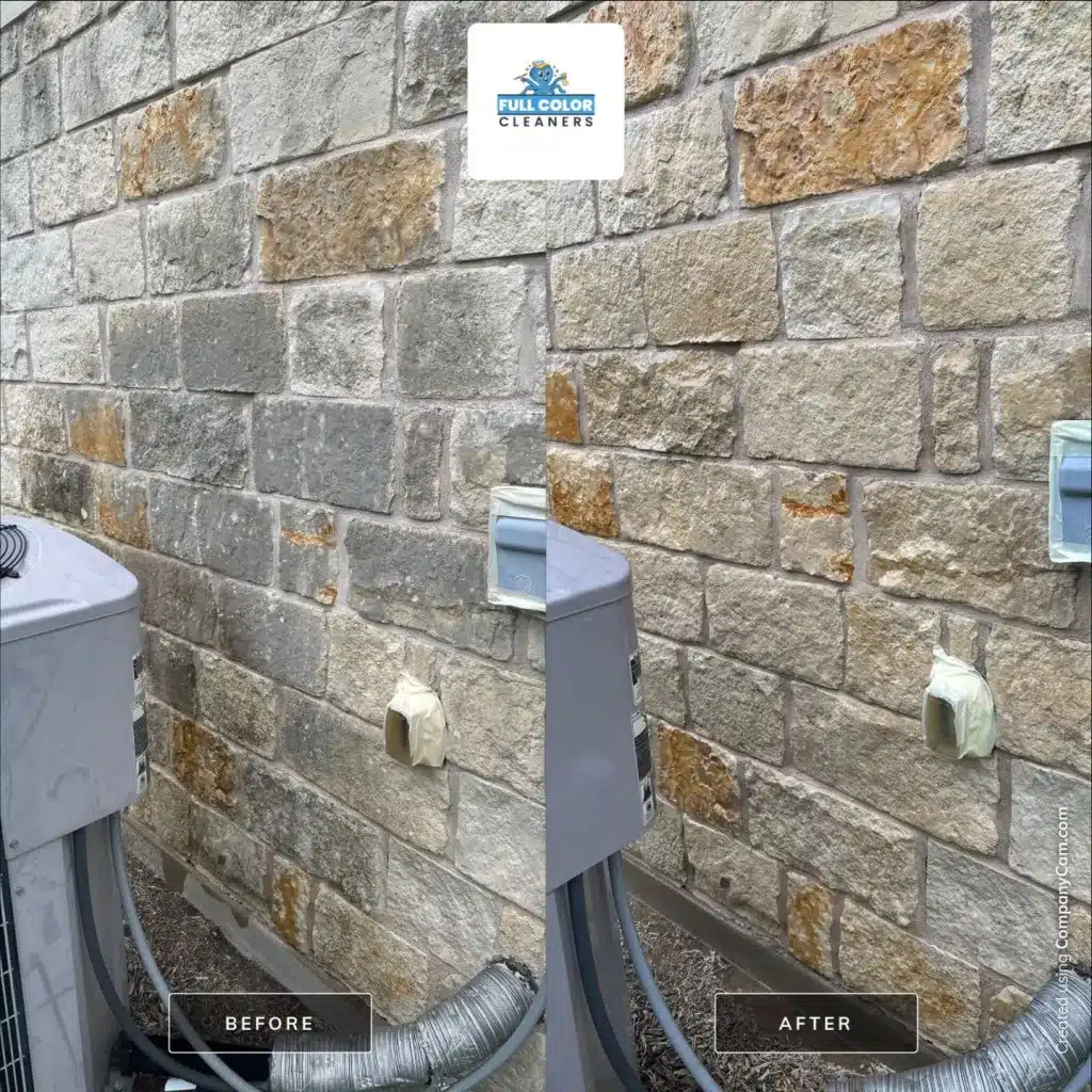Pressure Washing Stone Siding