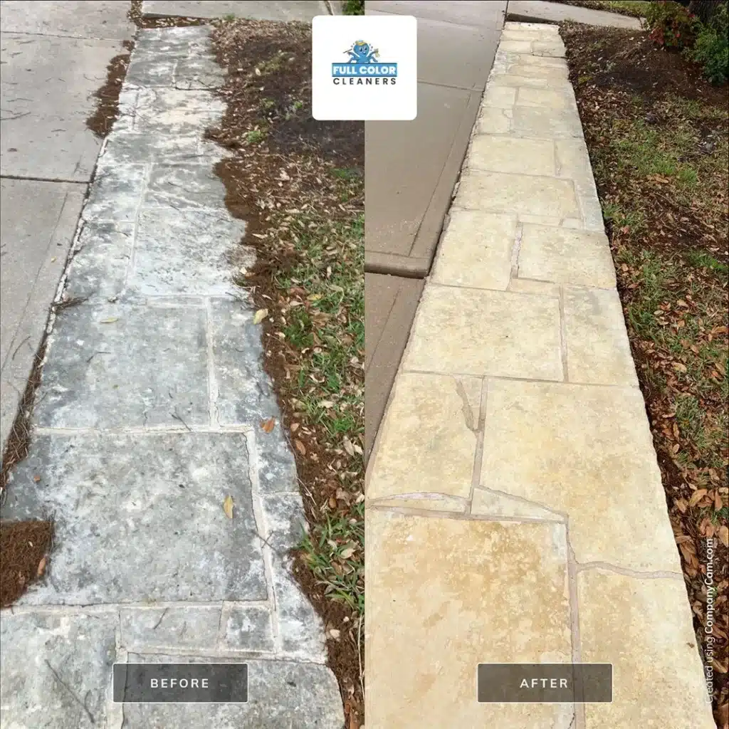 Pressure Washing Walkway and Sidewalk